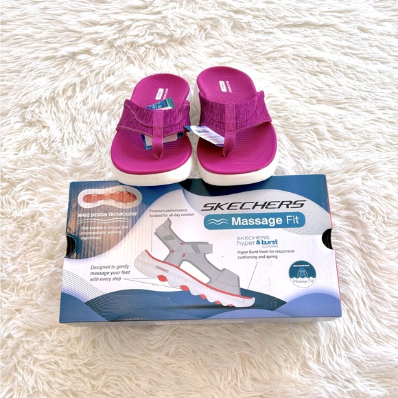 🤍New! Skechers Go Walk Massage Fit Sandals - Picture 5 of 10